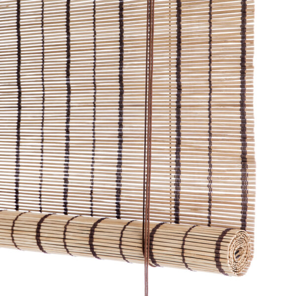 Color Co Brun stribet bambus rullegardin